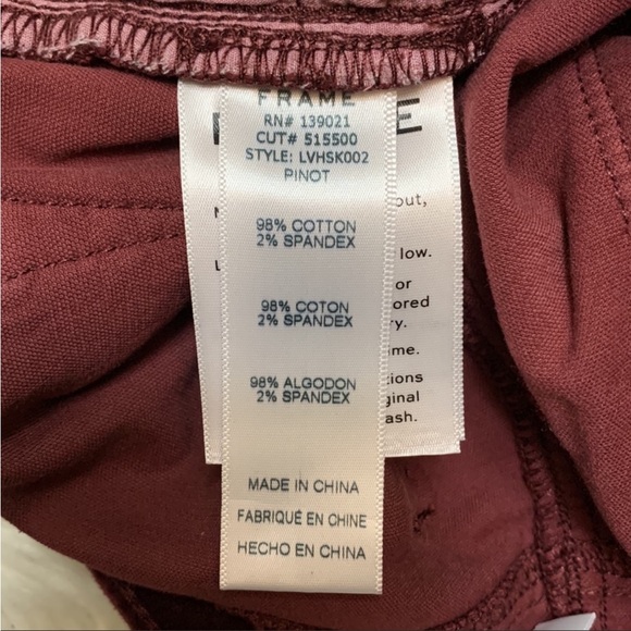 FRAME Le High Skinny velveteen jeans slacks pants in Pinot color size 27 - Picture 4 of 10